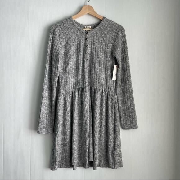 🆕 Billabong always lounging long sleeve soft and comfy grey dress NWT size xs - Picture 2 of 13